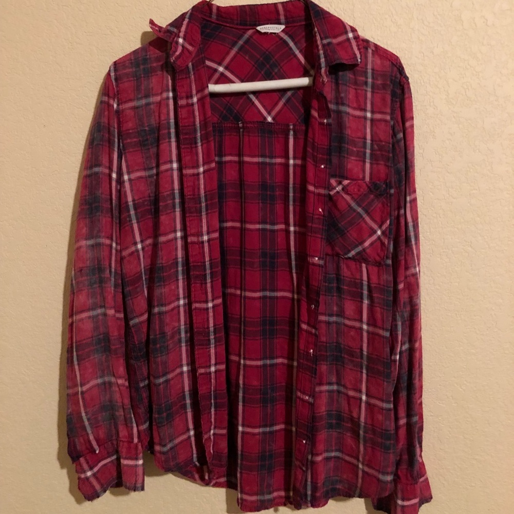red flannel shirt